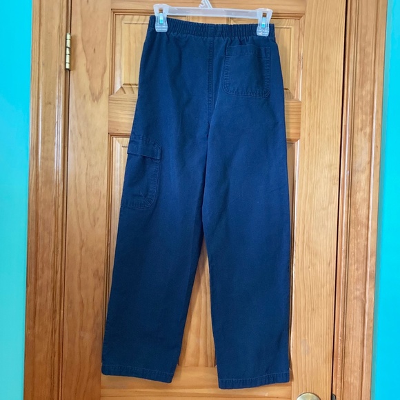 Boys size 10-12 Faded Glory navy pants with elastic waist - Picture 2 of 8